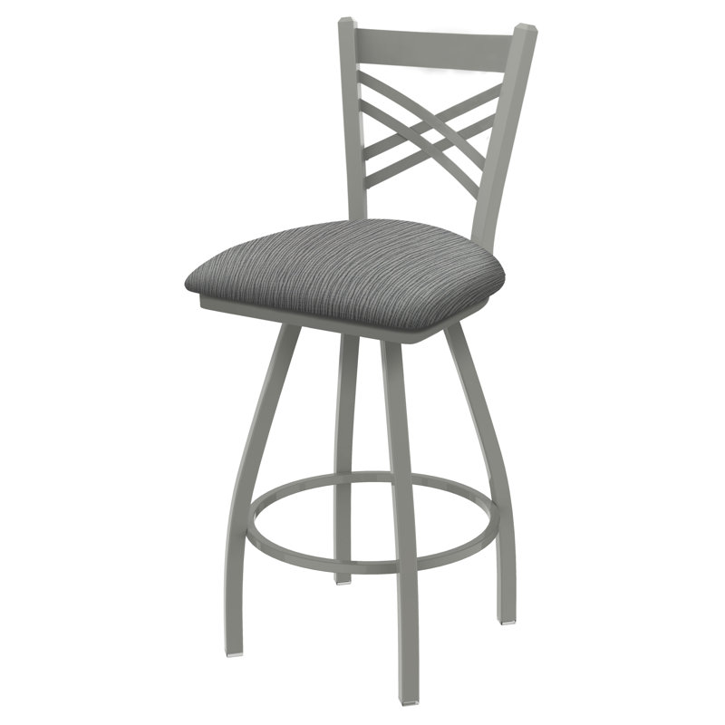 XL 820 Catalina Stool, Anodized Nickel, Fabric-Graph Alpine, Bar Stool (36” Seat Height)