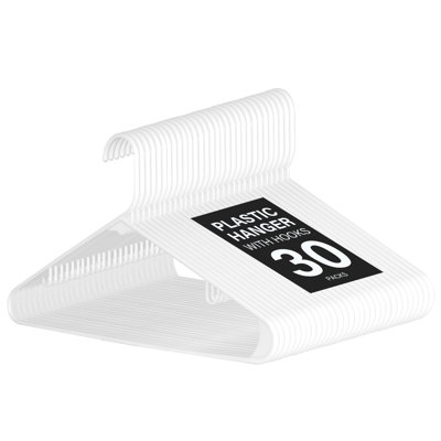 Cintres en plastique, cintres avec crochets antidérapants, cintres robustes et peu encombrants pour garde-robe