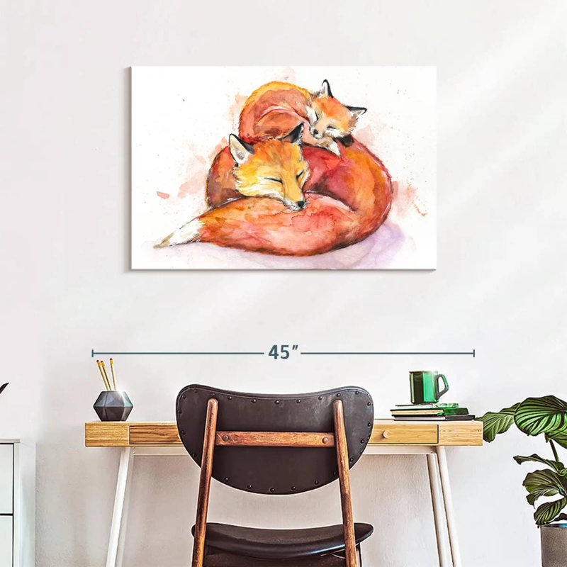 Brampt Foucault's Foxes, 24" H x 36" W