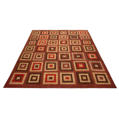 Tapisserie rouge Lahor Finest unique en son genre 12 pi 5 po x 14 pi 7 po