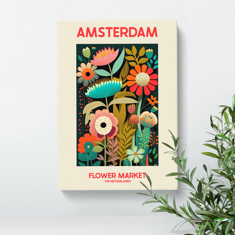 XMKTMKT-48 Amsterdam Flower Market Exhibition 14 - Wrapped Canvas Print, 50cm H x 35cm W x 3cm D