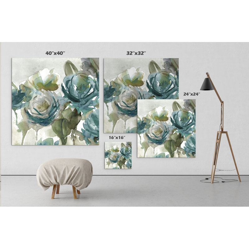 « secret jardin negative i », reproduction de peinture à l’huile sur toile tendue, H 40 po x l 40 po x P 1,5 po
