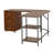 Techni Mobili L-Shape Home Office Two Tone Desk With Storage, Walnut