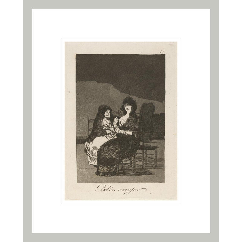 Bellos consejos. (Jolie pédagogie.) Par Francisco de Goya, 16.75" H x 13.55" W