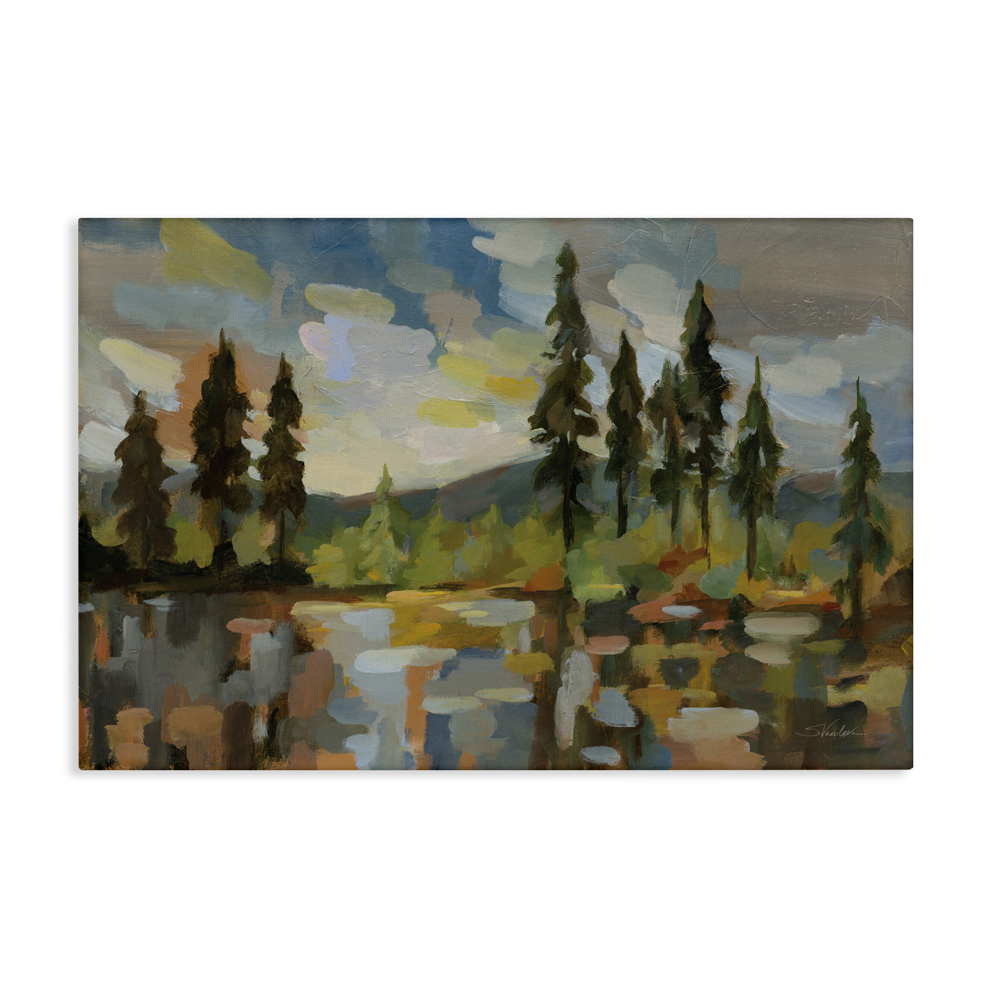Union Rustic High Mountain Lake Canvas Wall Art by Silvia Vassileva ...
