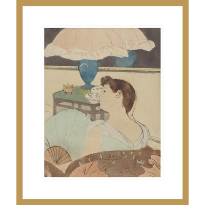 «The Lamp» par Mary Cassatt - estampe numérique encadrée