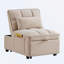 Chaise longue convertible avec dossier réglable et coussins-948558748
