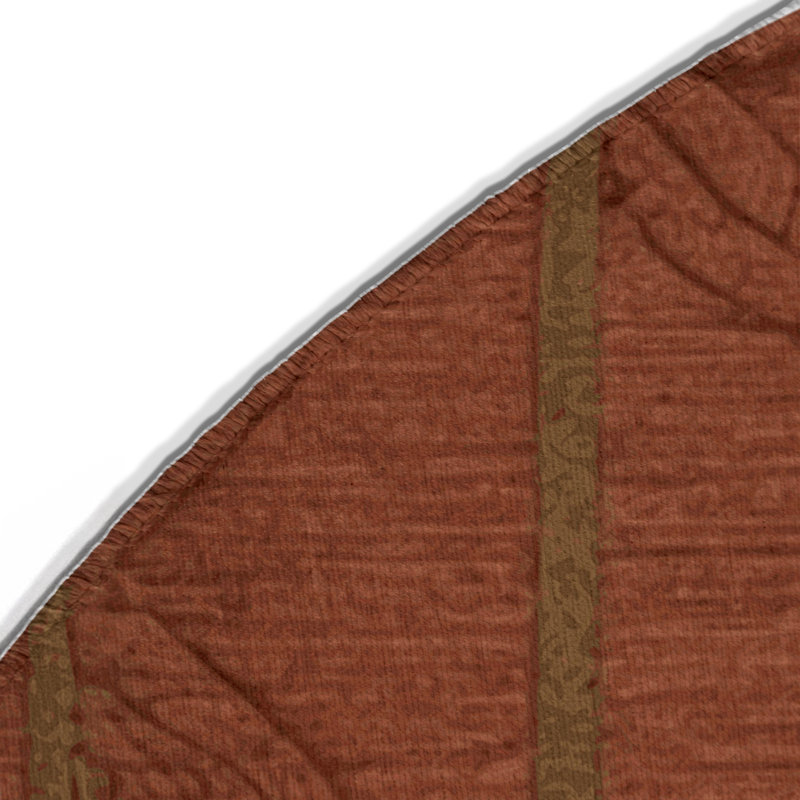 Tapis brun intérieur et extérieur Trellis, Rond 5 pi