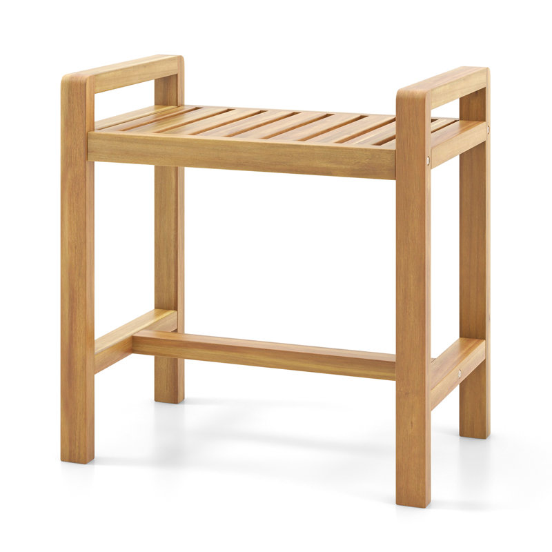 Tabouret de douche en bois de teck