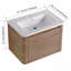 Meuble-lavabo mural avec lavabo en céramique blanche, 1 porte à fermeture douce, emballage KD-1651984831