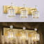 Luminaire de salle de bain en cristal 3 lumières avec cadre, éclairage mural moderne pour miroirs de salle de bain, homologué UL-253465621