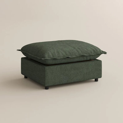 Storage & Coffee Table Ottoman, Fabric, Gray