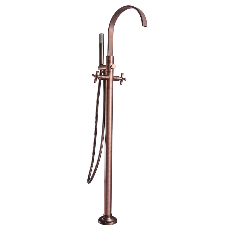 Dixville 2 Handle Bathroom Freestanding Tub Filler with Diverter, Oil Rubbed Bronze