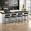 Upholstered Counter Stool with Metal Frame-233721892