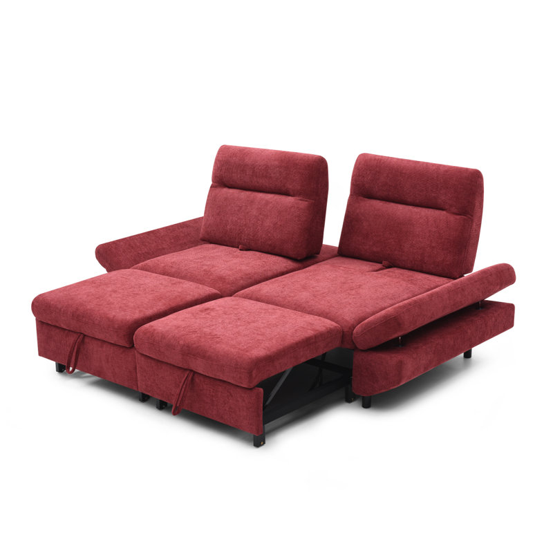 Sleeper Sofa Convertible Sofa Bed Sofa Arm Sofa Bed Couch Sleep Sofa Comfy Sofa Modern Sofa, Burgundy