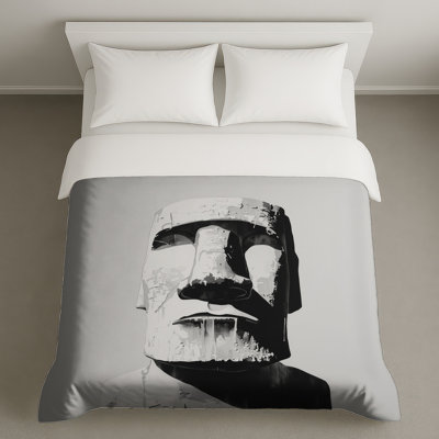 Housses de couette Moai Statue Illustration