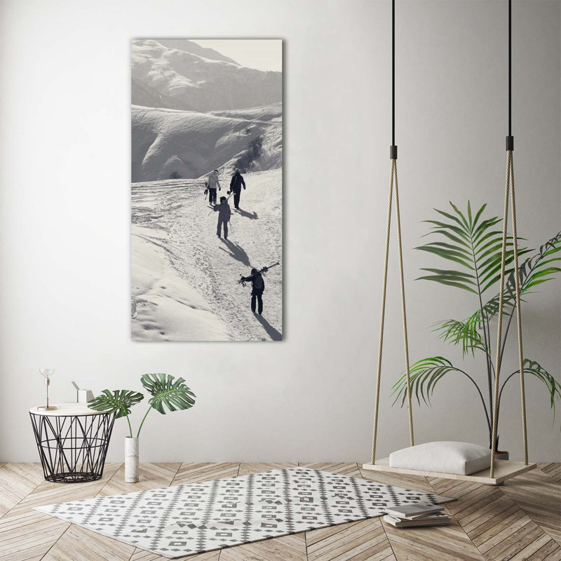 Skiers - Wrapped Canvas Print