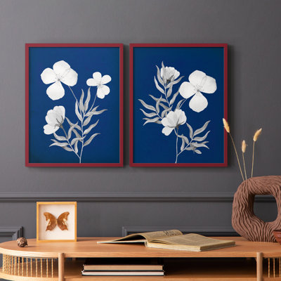 Indigo Sketch I-Premium Framed Print -Ready to Hang - No Nails Required - No Nails Required