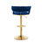 Paulyne Swivel Upholstered Adjustable Height Counter Stool with Metal Frame-82925206