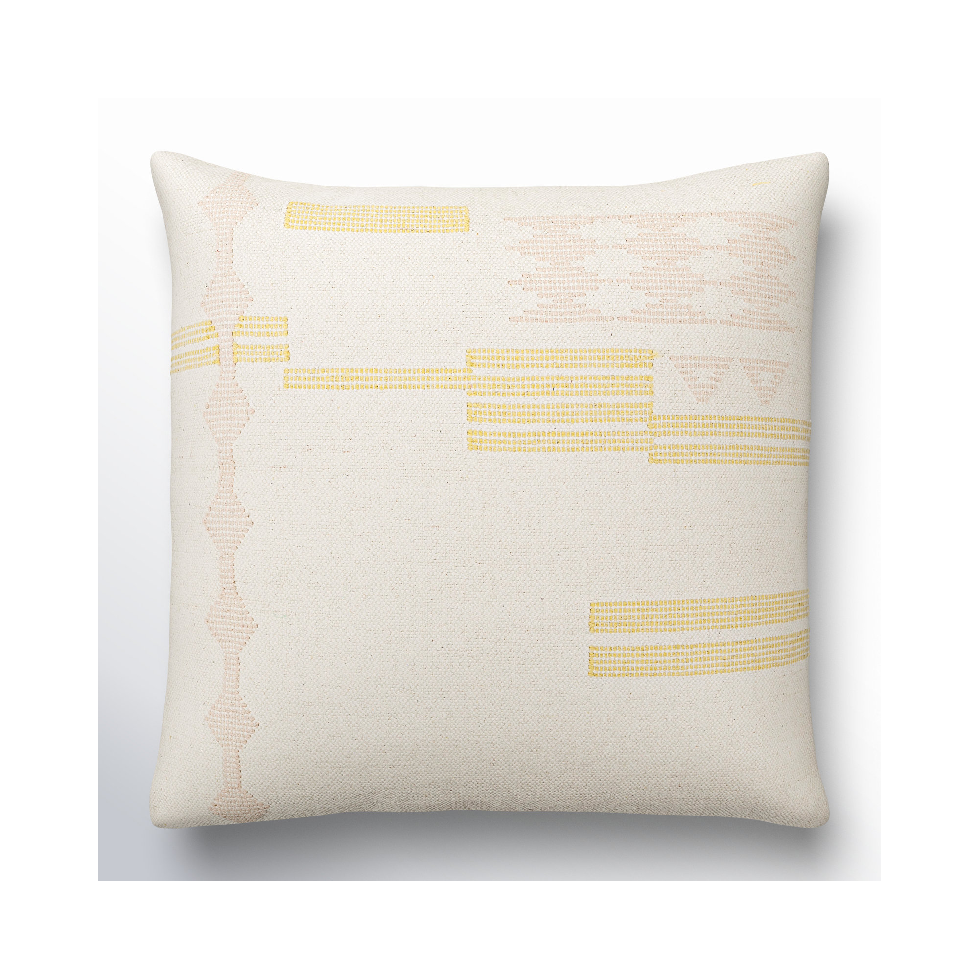 Mariposa Geometric Cotton Throw Pillow, Down, 22" x 22"
