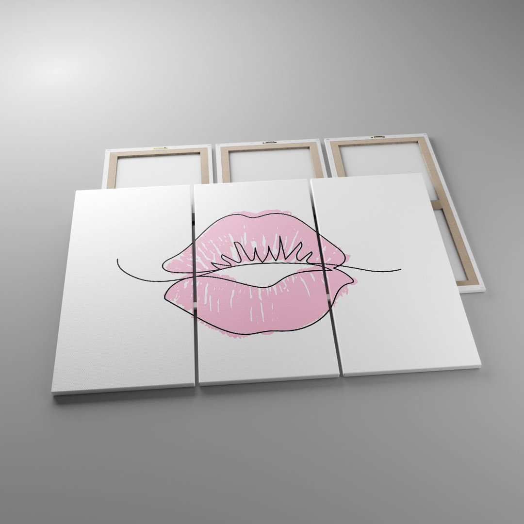 3-tlg. Leinwandbilder-Set Mouth Picture Modern