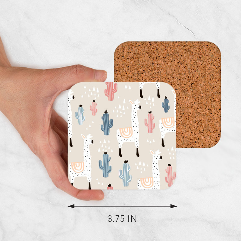 Cork Square 4 Piece Coaster Set