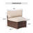 Outdoor Patio Curved Chair With Cushions