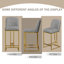Ensemble de 2 chaises de bar de style moderne avec une conception simple, des tabourets hauts confortables au design créatif et des chaises de salle à manger flexibles convenant aux bars, aux restaurants ou aux comptoirs de cuisine-112249124