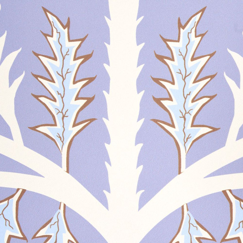 Papier peint Schumacher x Neisha Crosland Thistle, Lavande
