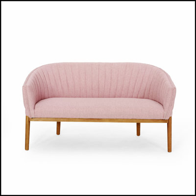Élégante causeuse épissée avec dossier incurvé, parfaite pour un décor moderne et classique.