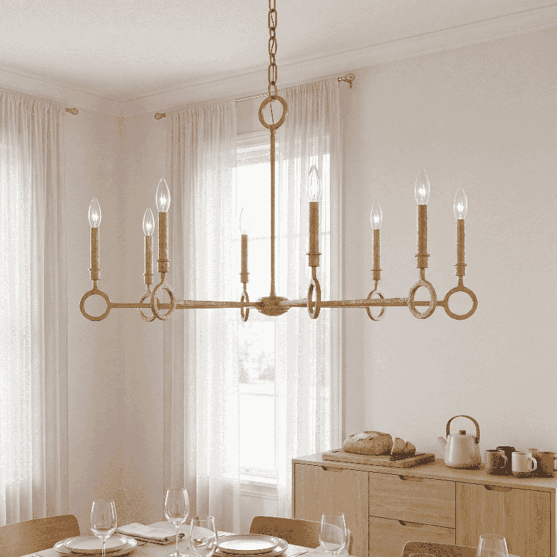 Noah 8-Light Chandelier in Gold Armory by Breegan Jane