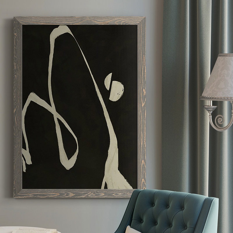 Neutre printemps II - imprimé, Pas de tapis, H 37,5 po x l 27,5 po, Toile avec cadre gris
