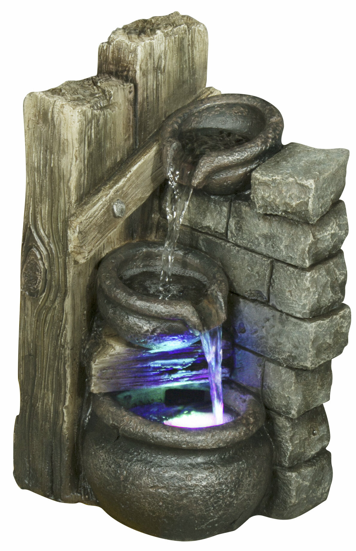 Hi-Line Gift Ltd. Weather Resistant Table Top Fountain with Light ...