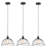 3 PCS Black Farmhouse Cage Pendant Light Vintage Modern Light-2142816309