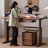 Brownness Rectangular Solid Wood with 2 drawers desk-1619927554