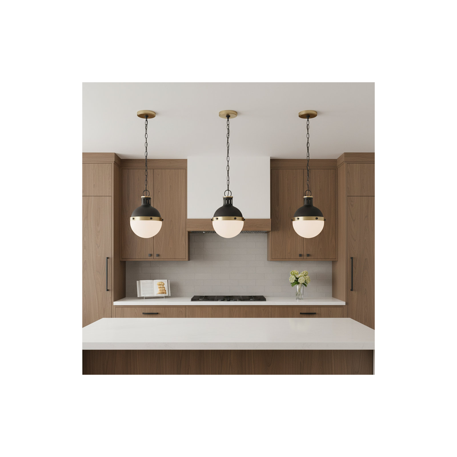Geoffrey 1 - Light Unique Globe Pendant, Midnight Black, No , 11.63" H x 8.13" W x 8.13" D