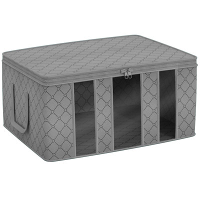Foldable Storage Fabric Cube Bin Bag Organizers, 3 Section, 1-Piece