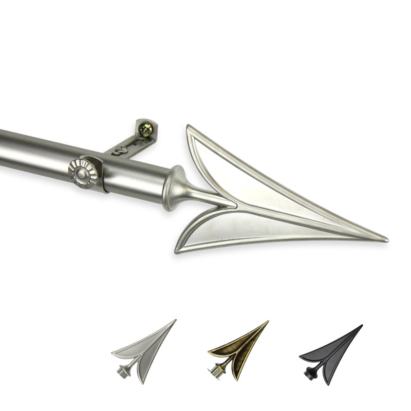 Tringle à rideaux simple Mcallier, 28 po à 48 po, Nickel satiné