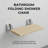 Bathroom Folding Shower Chair – Wall Mounted, Space-saving Design, Hinoki Wood Seat, Aluminum Alloy Frame, Supports Up To 350 Lbs (160 Kg) – Luxury Foldable Bench For Bathroom Or Spa Use