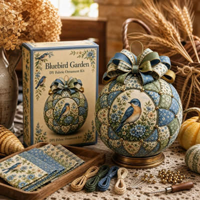 Calendrier d'arrivée, motif floral patchwork, boule, kit de bricolage fait main, tournesols, papillons, merles bleus, tulipes, colibris, ensemble de suspension en tissu