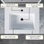 36" Bathroom Vanity With Resin Sink,Stainless Steel Frame With Tempered Glass Open Shelf-7578040