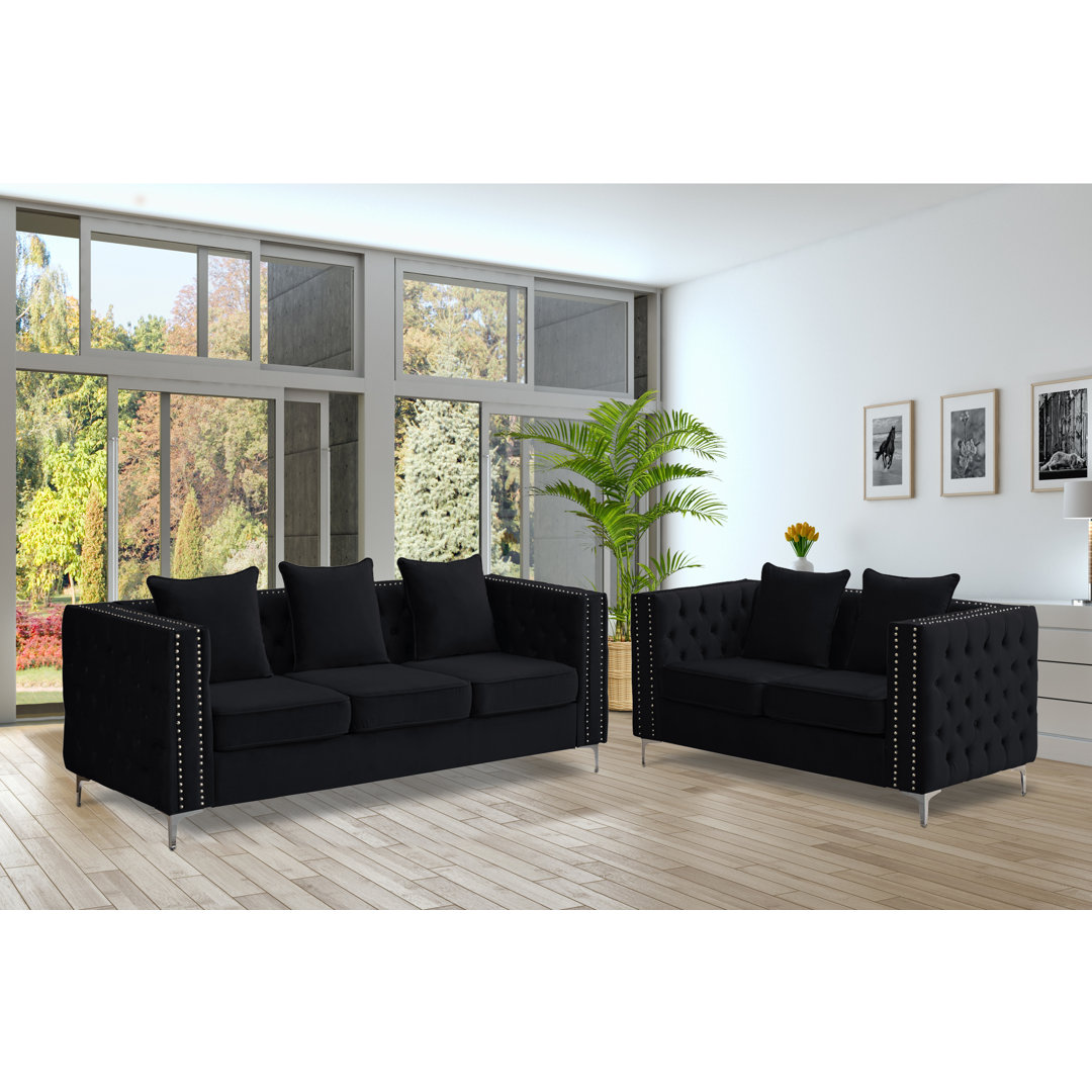 Habbe 2 - Piece Velvet Living Room Set House of Hampton® Upholstery 