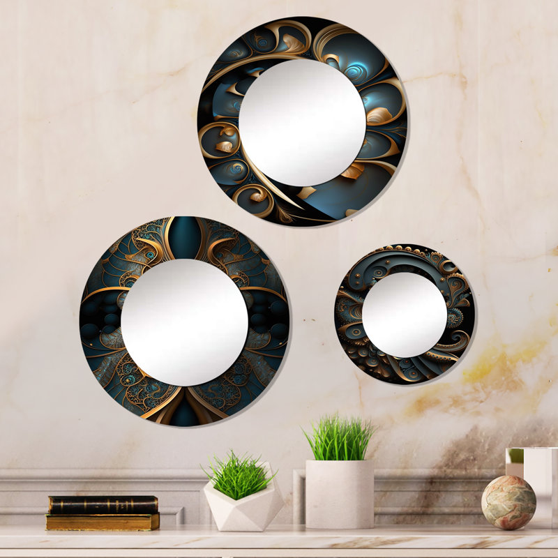 Loriene Metal Round Mirror