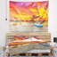 Bateau de paysage au coucher du soleil panorama tapisserie-28483963