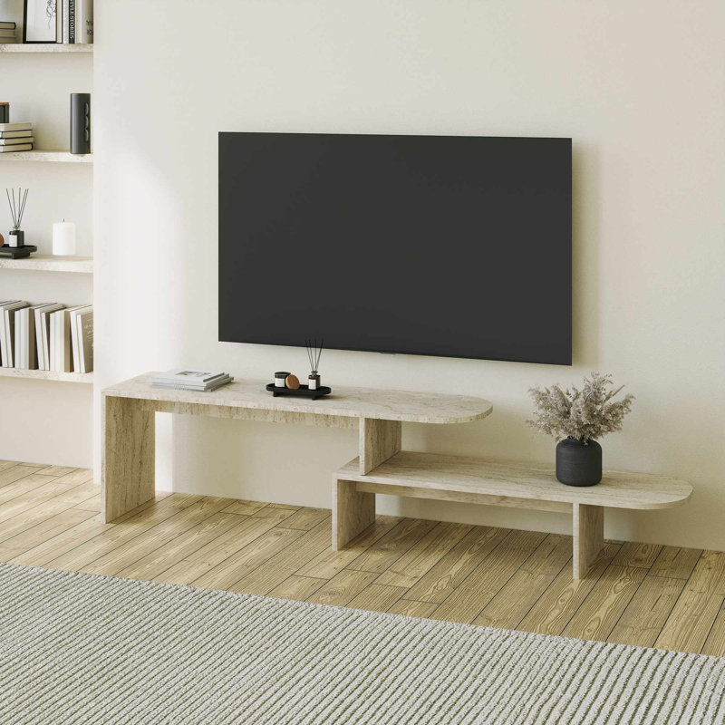 Meuble télé, Travertin