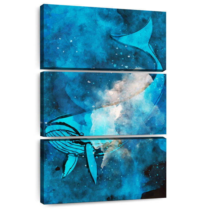 Brampt Whale In Blue, 57" H x 36" W