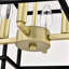 Suspension industrielle à 4 lanternes - noir mat et or, luminaire suspendu à hauteur réglable pour le salon, plafond en métal doré de bureau, couloir de style rétro, vestibule, bureau, conférence-1726020016