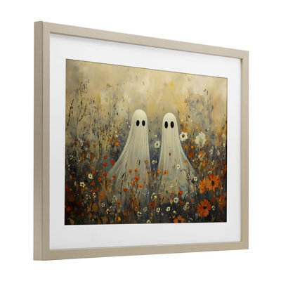 «Ghost In Autumnal Meadow», reproduction sous verre encadrée, design by Creative Studio