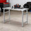Table pliante en acier inoxydable (152 x 61 cm) - Table de travail professionnelle pour la maison, la cuisine, le restaurant, le garage, le camping, les activités de plein air - Charge maximale : 113 kg - Poste de travail pliable en acier inoxydable - Un seul niveau sans tablette inférieure