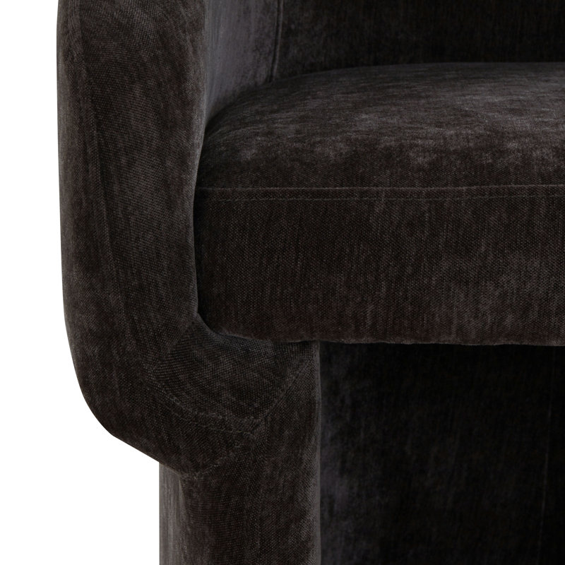 Chaise Sloane en velours brun Java